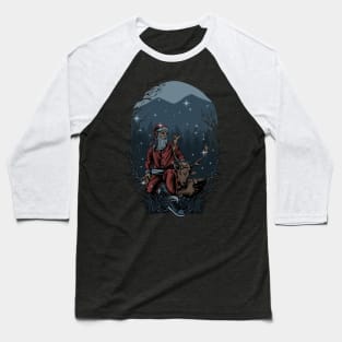 Deer Santa Baseball T-Shirt